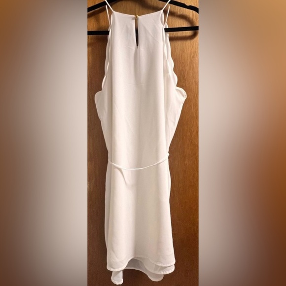 Naked Zebra White Sheath Mini Dress Luxury Lightweight Flowy Feminine Resort - Picture 7 of 10